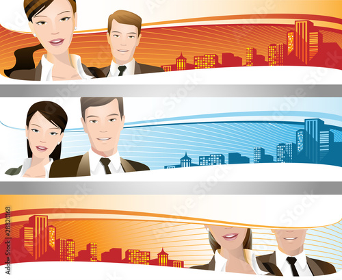 three version business banner