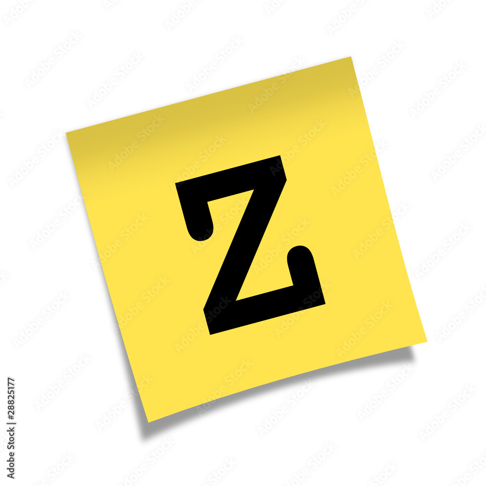 Post-it letra Z Post-it letra Z