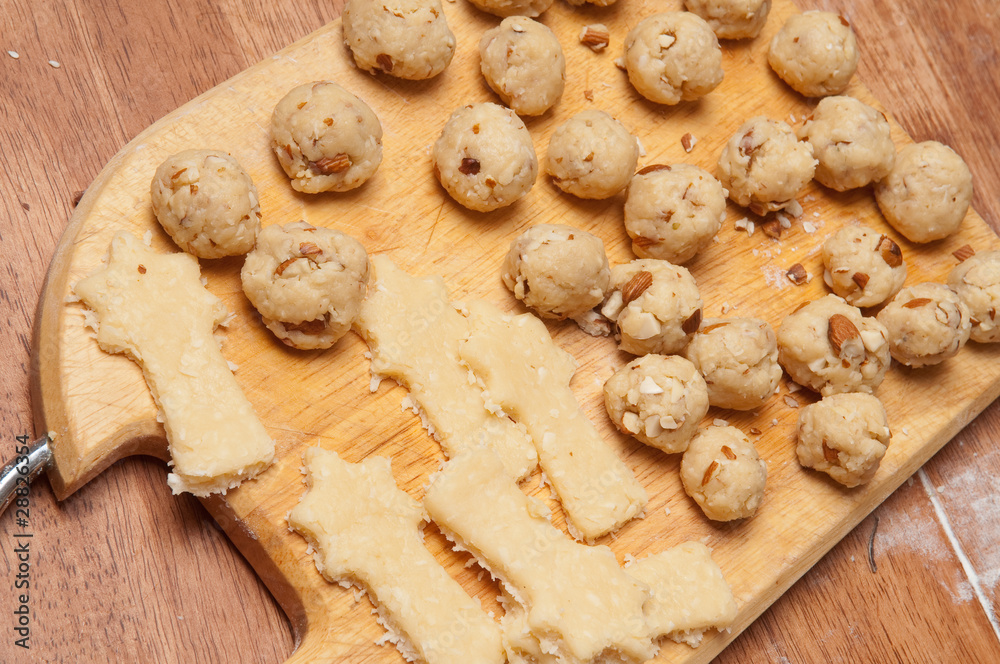 Fototapeta premium Baking cookies. Preparing for Christmas