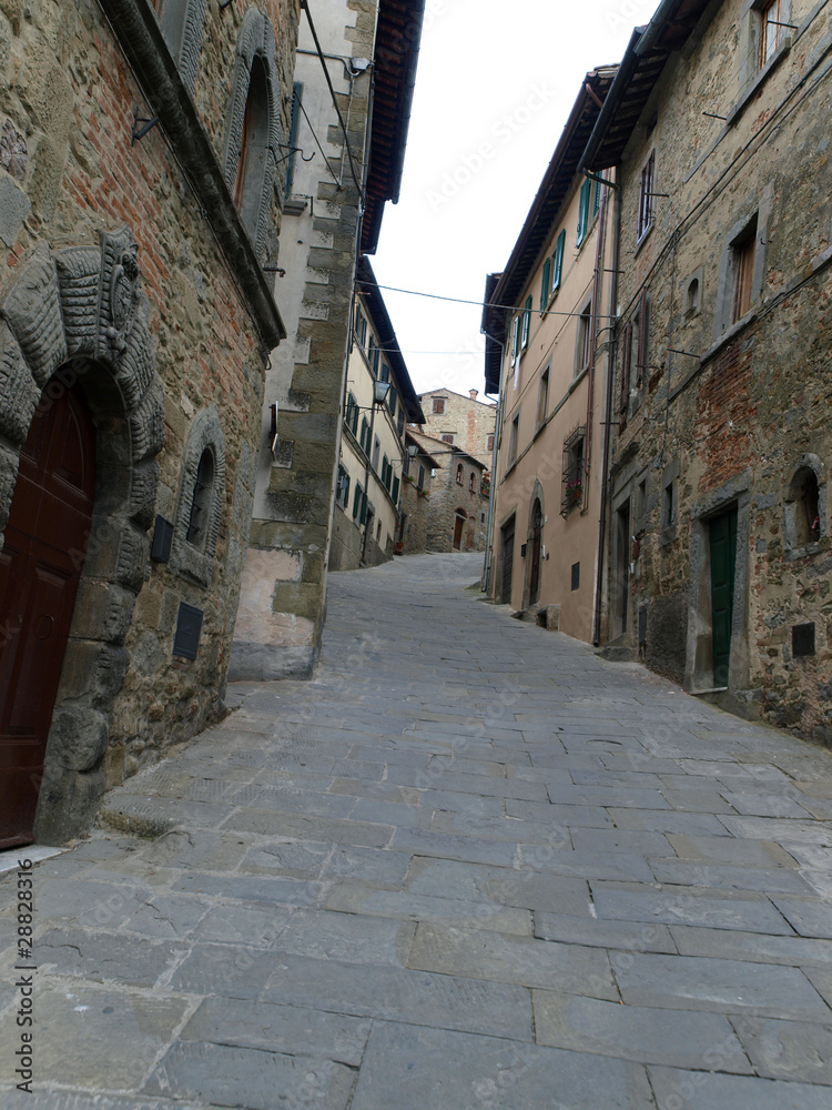 A street in Cortona, the Tuscan town of Etruscan origin