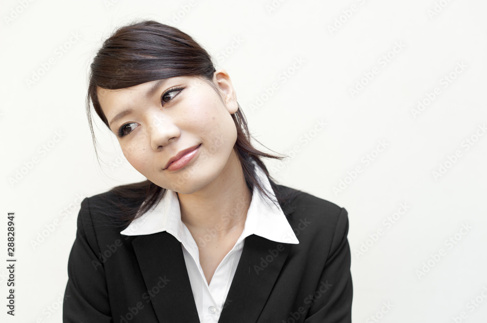 a portrait of young business woman a portrait of young business woman