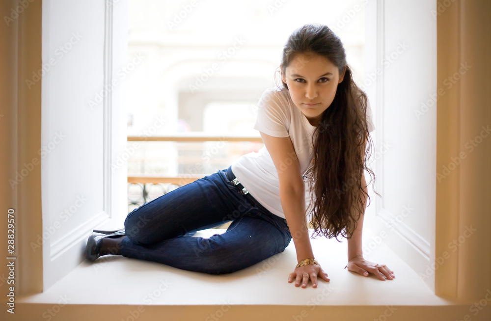 Beautiful Asian girl with a predatory look Beautiful Asian girl with a predatory look
