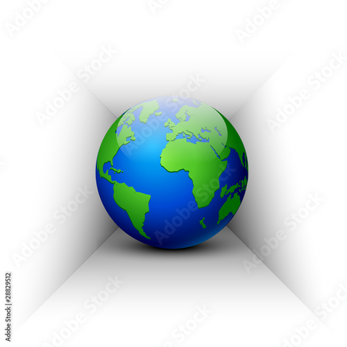 Abstract background with globe. Vector illustration.