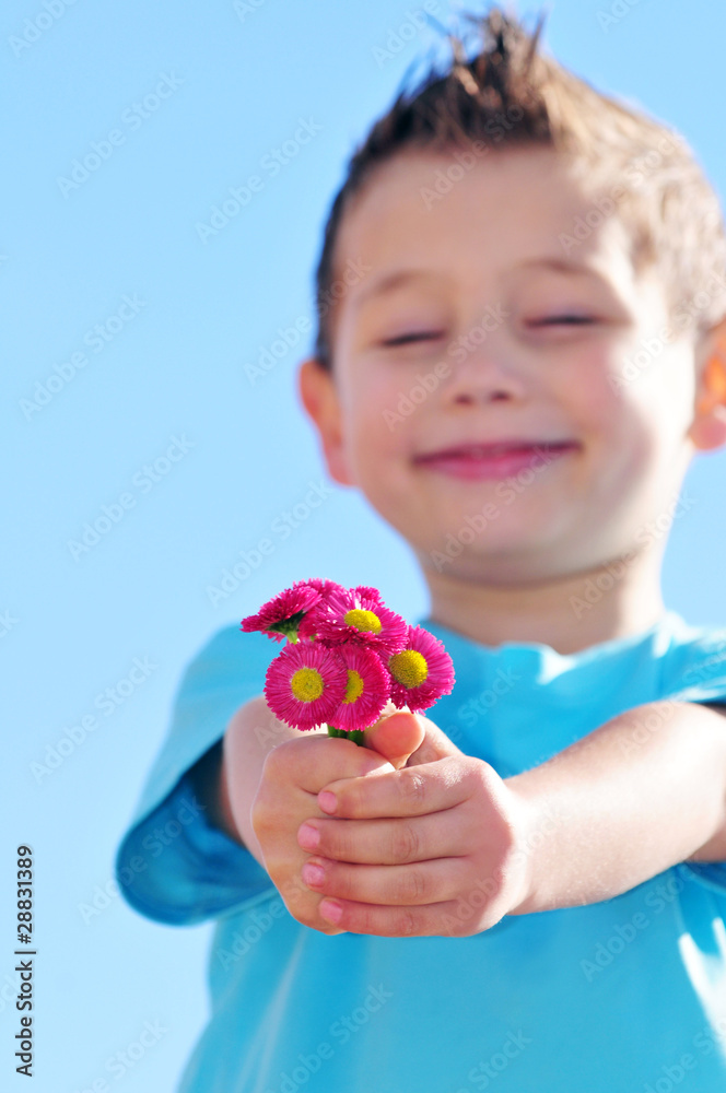 Kind mit Blumen Kind mit Blumen