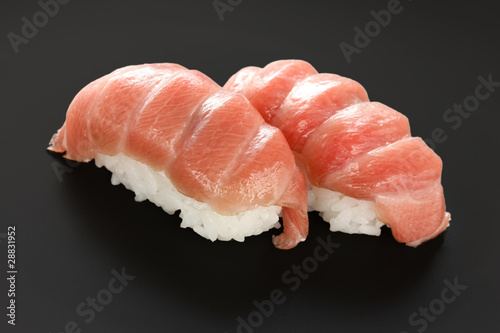 twu otoro tuna sushi , japanese food