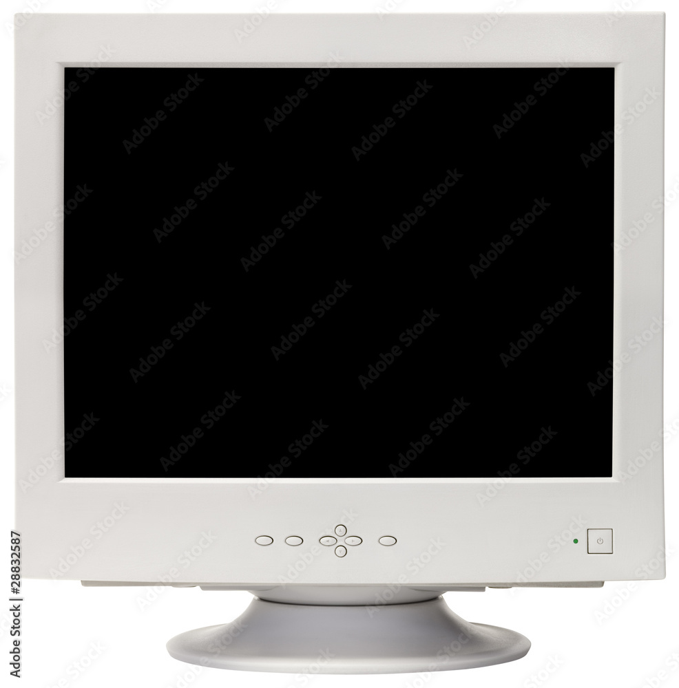 CRT monitor cutout with two clipping paths CRT monitor cutout with two clipping paths
