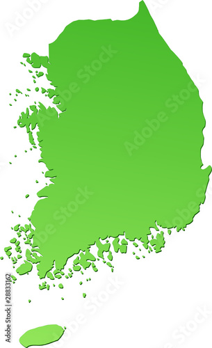 Carte de la Côte du Sud verte (détouré)