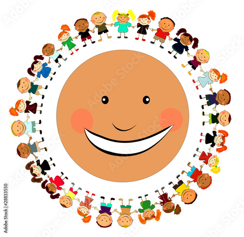 vector happy kids