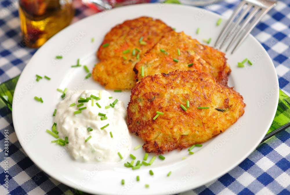 Hausgemachte Kartoffelpuffer