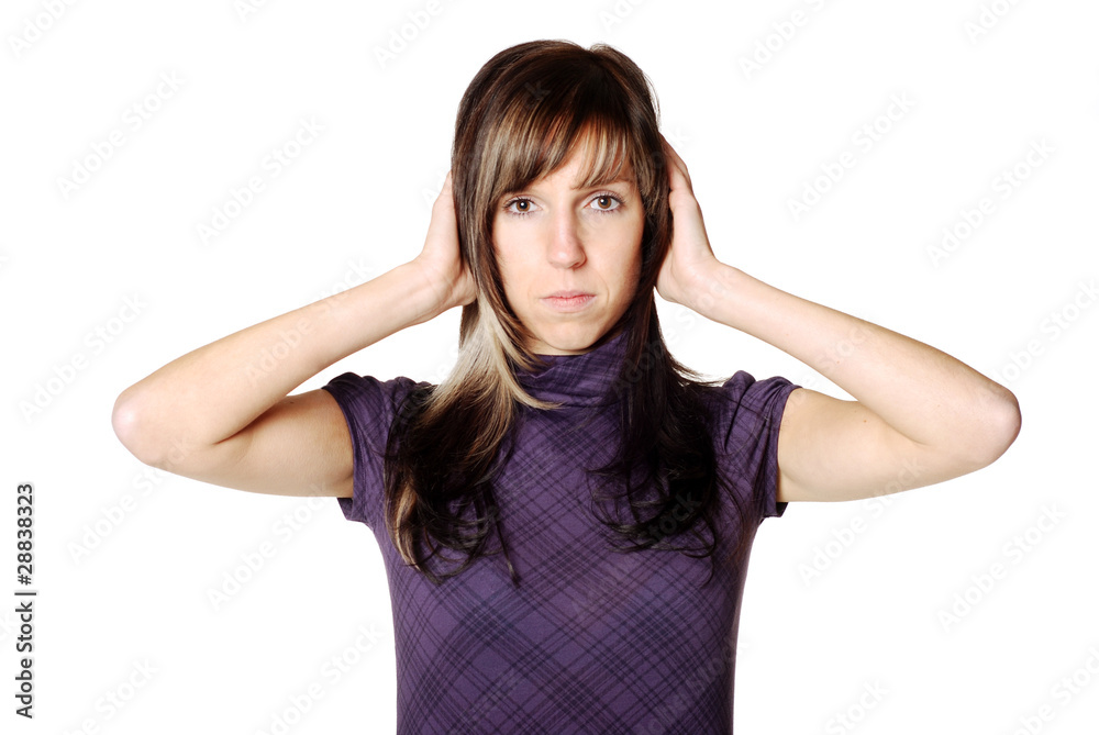 Fototapeta premium Nichts (böses) hören