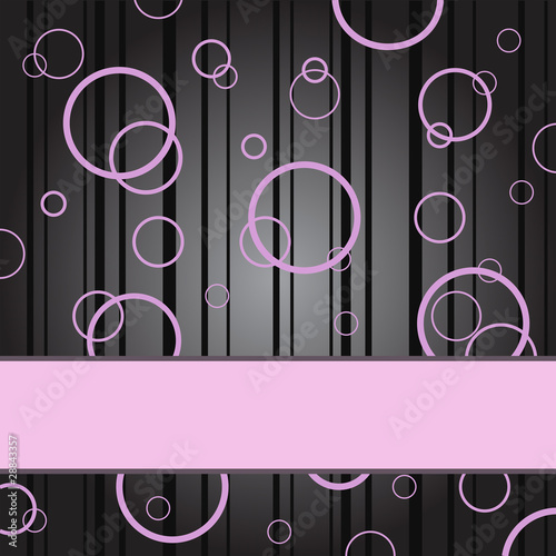 pink rings on a black background