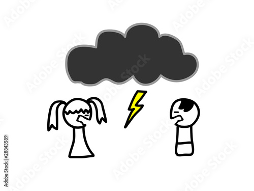 Couple fighting