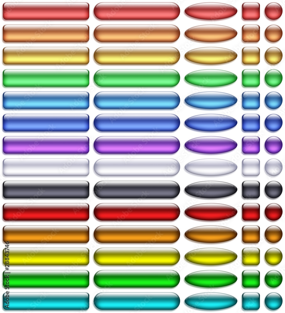 Computer generated set of the color (aqua, gel) web buttons Computer generated set of the color (aqua, gel) web buttons