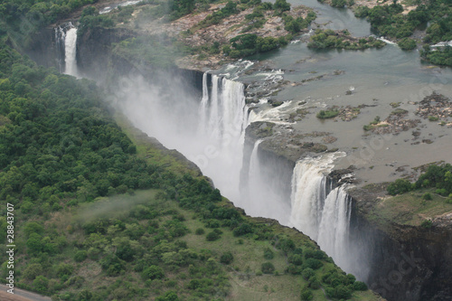 Vue a  rienne des chutes Victoria