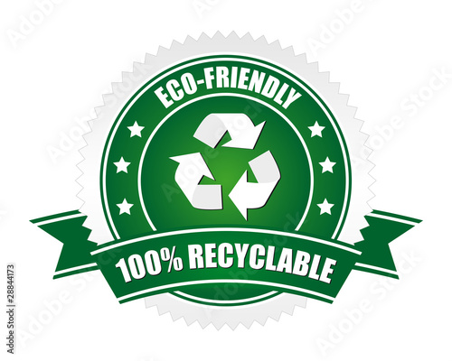 100% recyclable sign