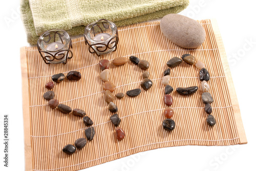 Photography Spa Banner of stones on bamboo