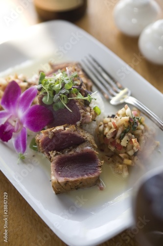 Seared Ahi Tuna with Microgreens