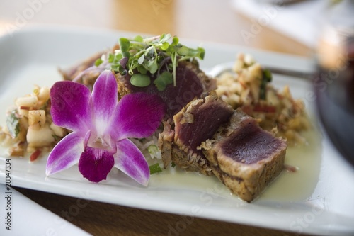Seared Ahi Tuna with Microgreens