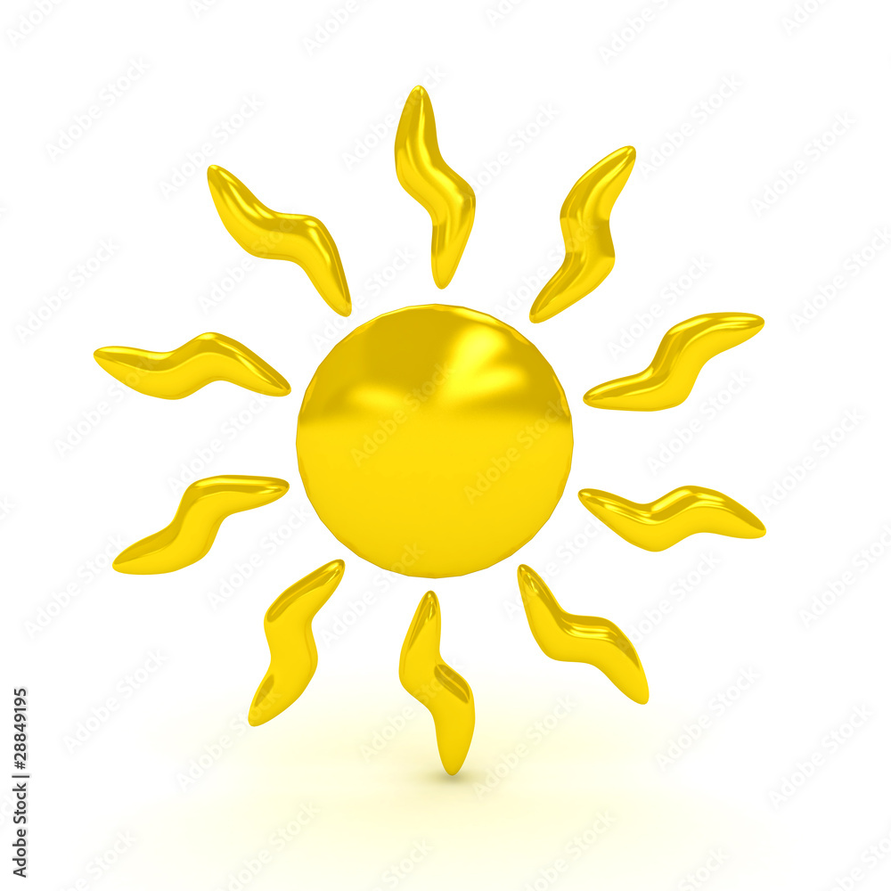 Weather symbol over white background