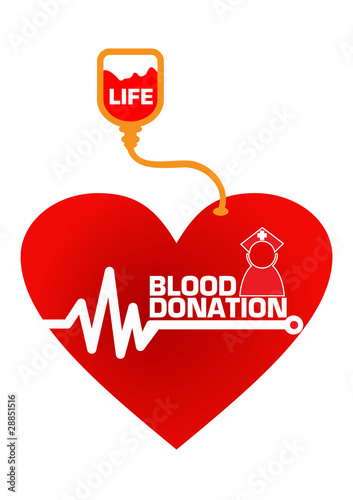 Blood Donation Concept Illustration in Vector