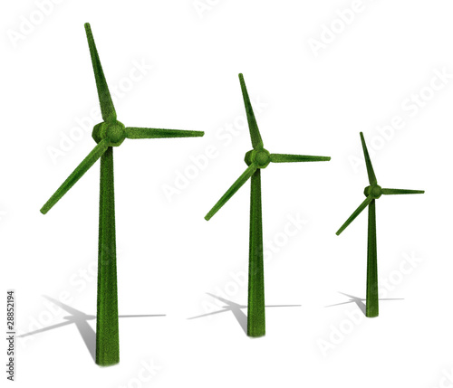 3d illustration of greene nergy windmill fan © Inllusion