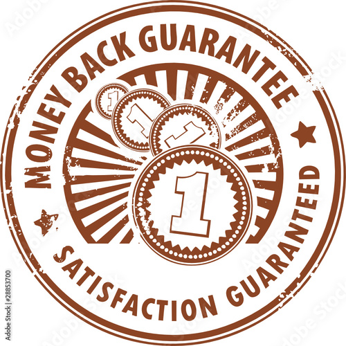 Grunge rubber stamp with the text money back guarantee
