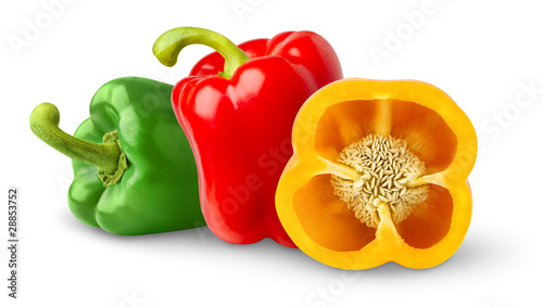 Fotografia, Obraz Isolated peppers