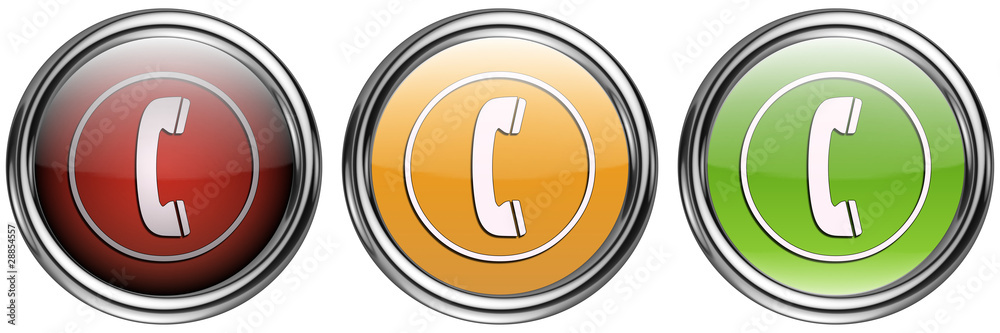 Bouton téléphone chrome mutlidesign Bouton téléphone chrome mutlidesign