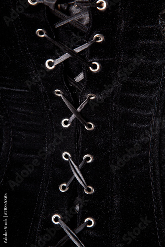 Canvas Print Close-up shot of corset lacing