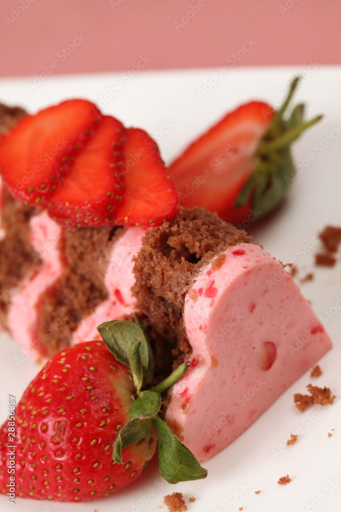 Strawberry heart cakes Strawberry heart cakes