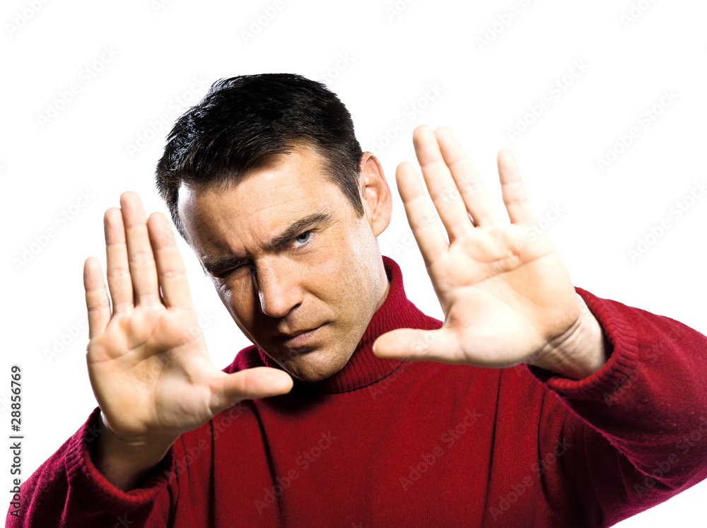 caucasian man .Finger Frame gesture caucasian man .Finger Frame gesture
