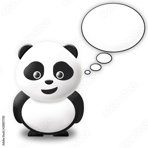 Fototapeta Naklejka Na Ścianę i Meble -  Talking bubble Panda