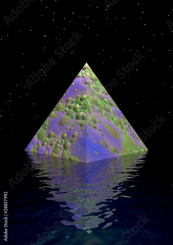 pyramid and water