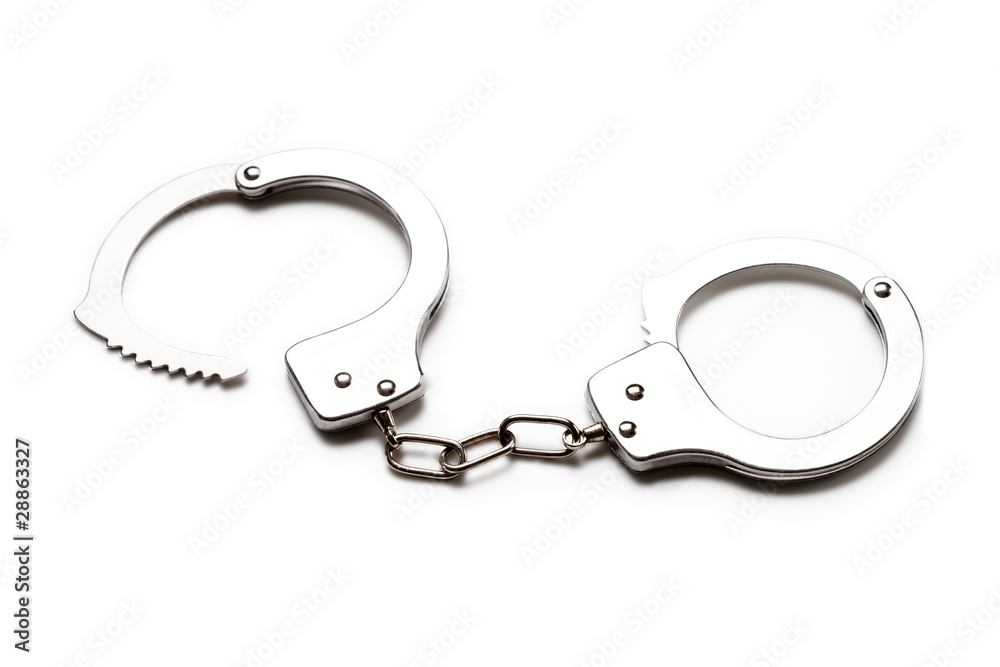 Handcuffs isolated Handcuffs isolated