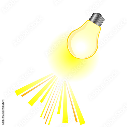 yellow bulb vector illustration
