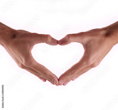 Hands are joined in a heart-shaped