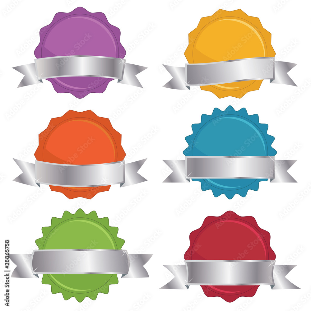 seals with silver ribbons