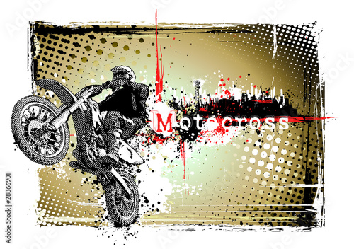 Plakat rama motocross
