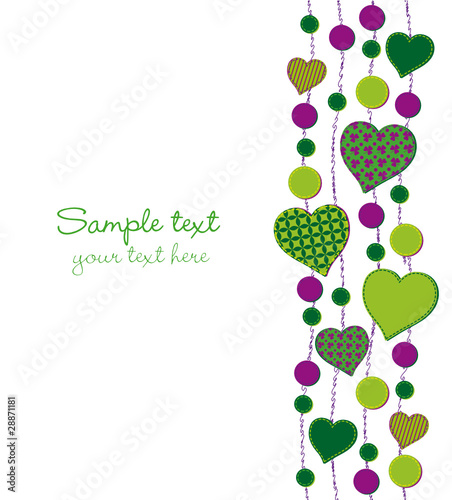 bolas i corazones verdes