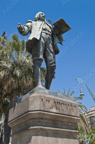 Viladomat monument located at Barcelona, Spain photo