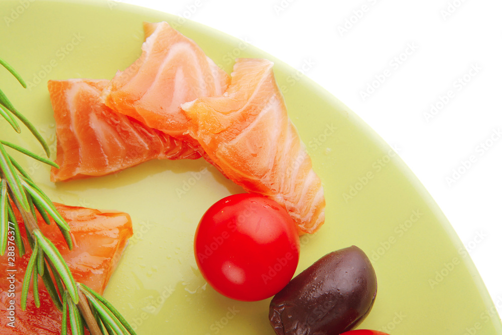 salmon fillet with vegetables and rosemary salmon fillet with vegetables and rosemary