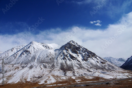Landscape of snow mountains