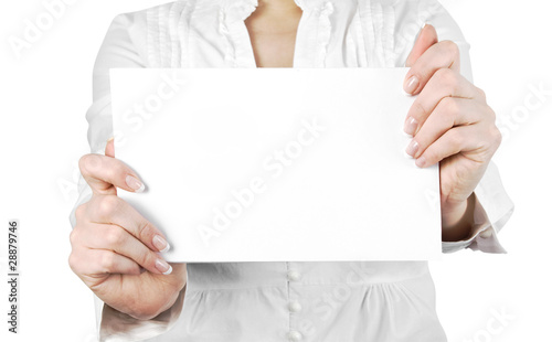 a card blank in the hands