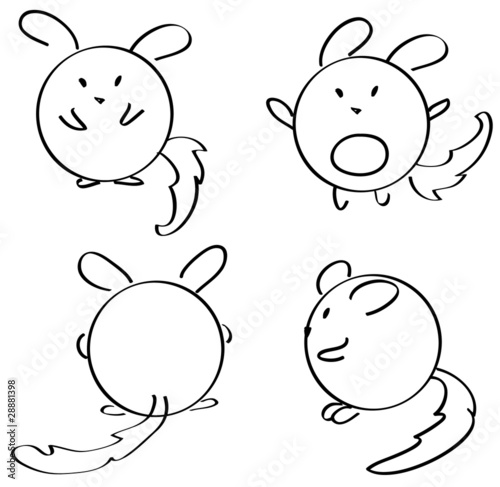 Nice mice on a white background