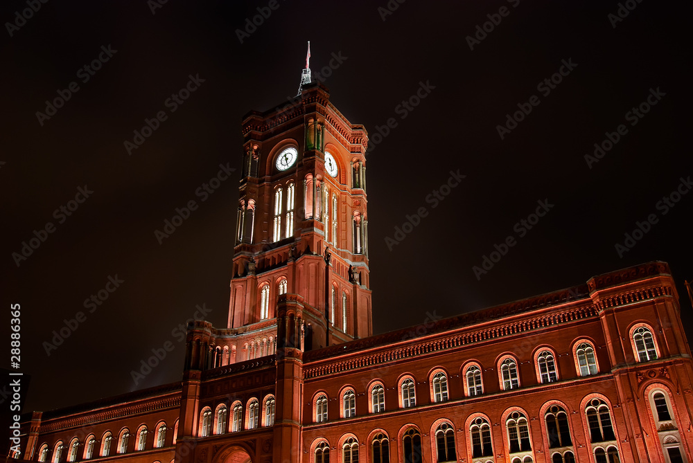 Fototapeta premium Rotes Rathaus, Berlin, Germany