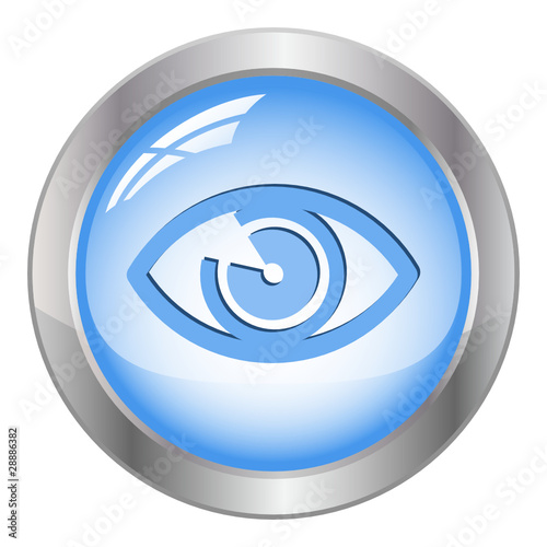 Auge Button blau