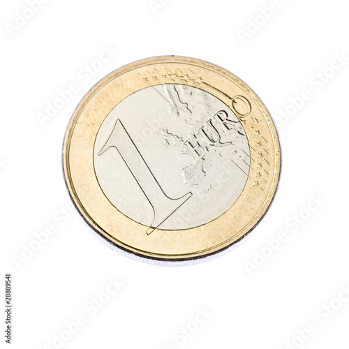 One Euro Coin Isolated on White Background