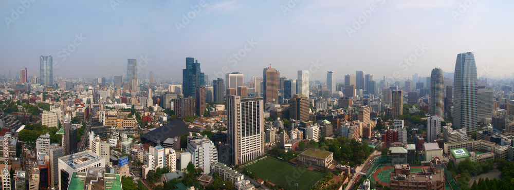 Panorama of modern part of Tokyo