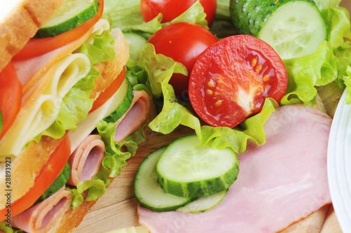 sandwich and salad