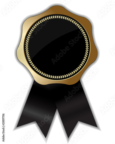 gold certified seal isolated on white background